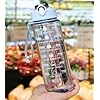 Motivational Water Bottle Set with Time Markers, 2 Litre, Pack of 3 different Sizes, Leakproof Design with Removable Straw, Mint Green