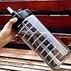 Motivational Water Bottle Set with Time Markers, 2 Litre, Pack of 3 different Sizes, Leakproof Design with Removable Straw, Mint Green