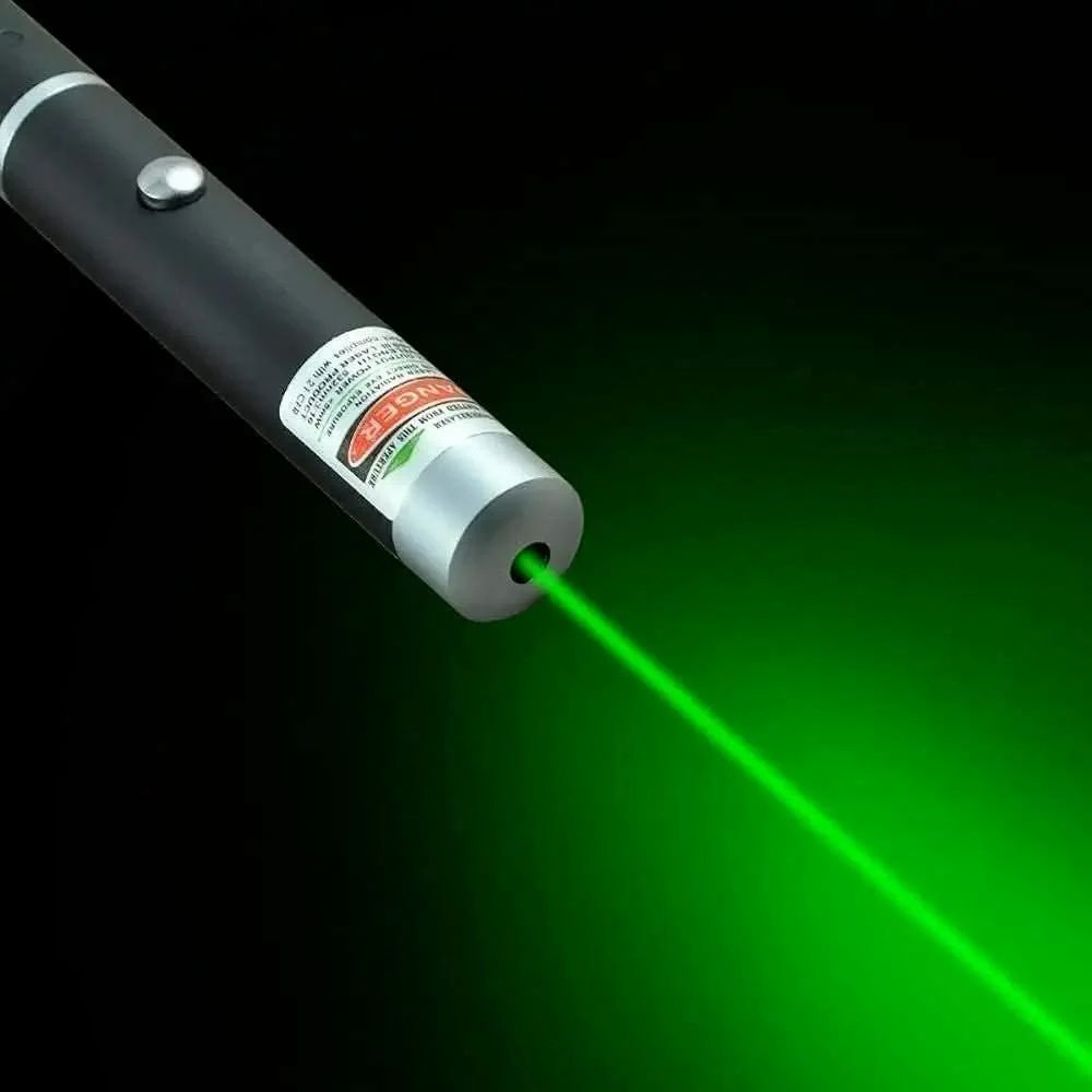 2-in-1 Green Laser Pointer with Starry Effect Cap, Rechargeable Battery, Safety Lock